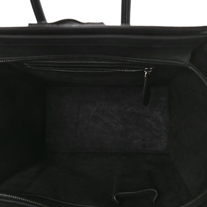 Celine Drummed Calfskin Mini Luggage Black 5 of 8
