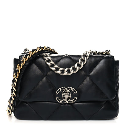 Chanel Lambskin Quilted Medium Chanel 19 Flap Black 1 of 10