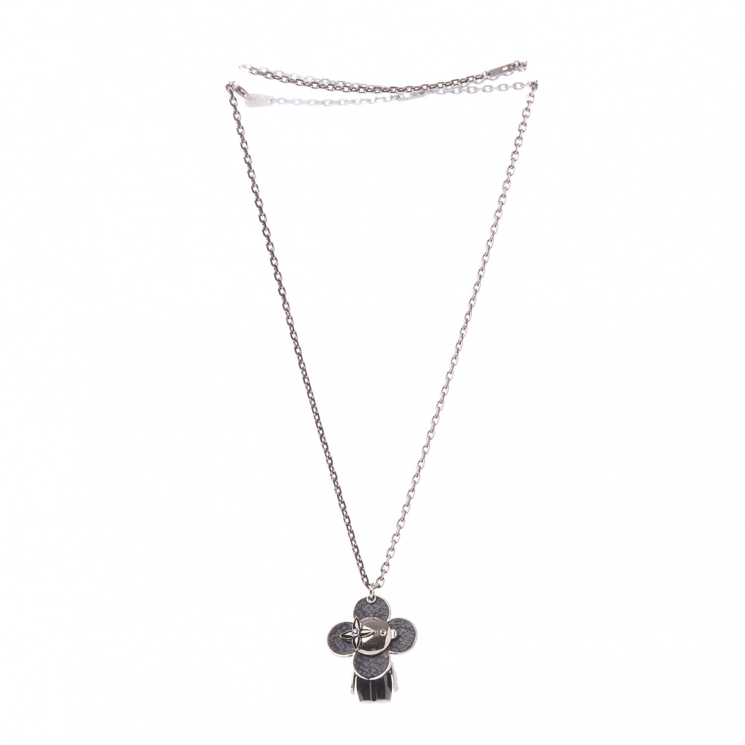 Louis Vuitton Monogram Eclipse Vivienne Pendant Necklace 2 of 6