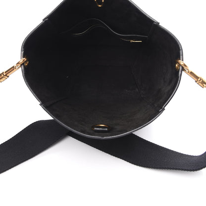 Celine Soft Grained Calfskin Small Sangle Bucket Bag Black 5 of 10