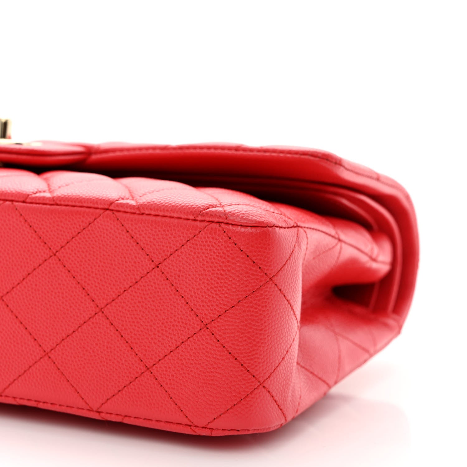 Chanel Caviar Quilted Medium Double Flap Red 10 of 11