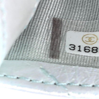 Chanel Iridescent Calfskin Quilted Card Holder Light Blue 7 of 7