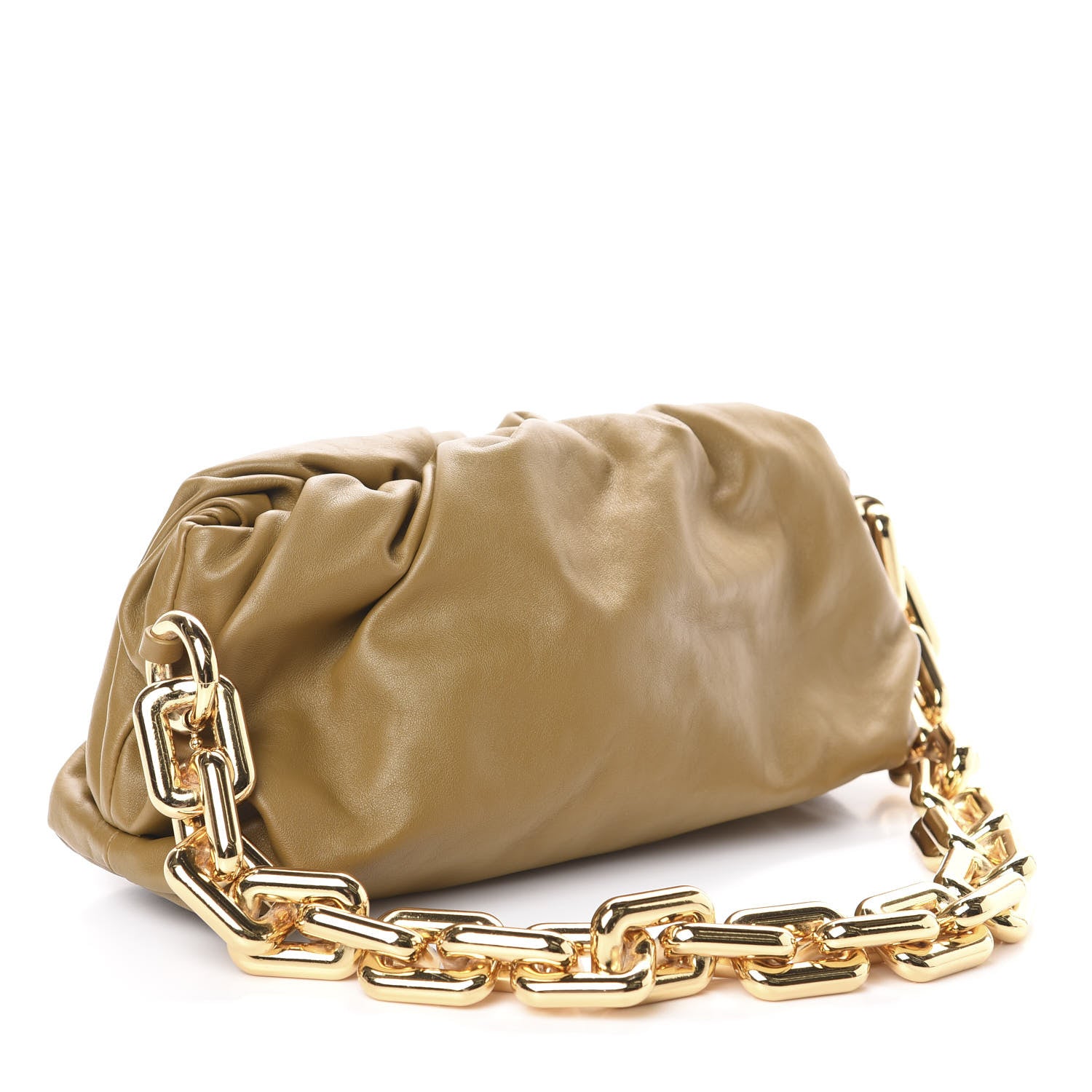 Bottega Veneta Calfskin The Pouch Chain Moutarde 3 of 9