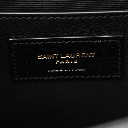 Saint Laurent Grain De Poudre Small Classic Monogram Kate Satchel Black 6 of 10