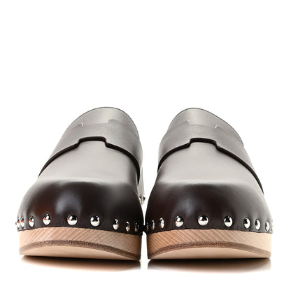 Hermes Calfskin Calya Mules 38 Cafe 3 of 11