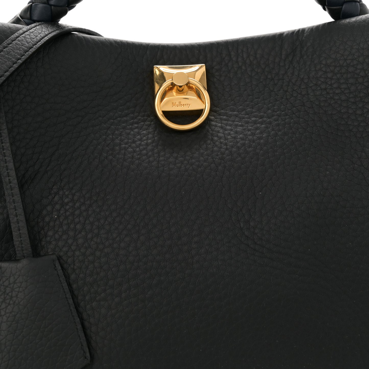 Heavy Grain Iris Tote Black