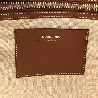 Burberry Calfskin Monogram Motif TB Medium Soft Tote Brown 7 of 10