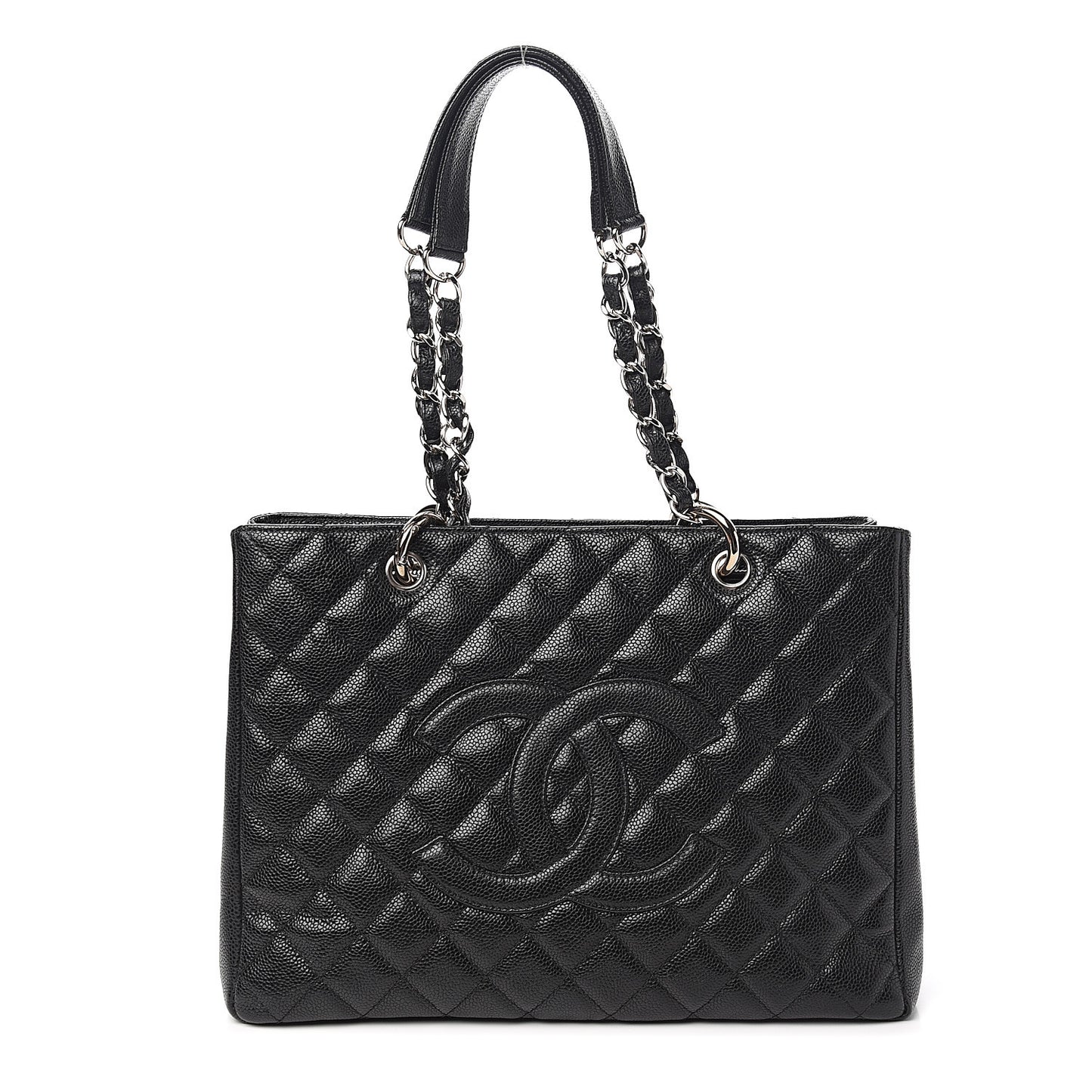 Caviar Quilted Grand Shopping Tote GST Black