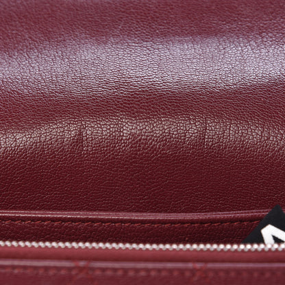 Chanel Shiny Calfskin Goatskin Quilted Small Coco Curve Messenger Flap Burgundy 16 of 22