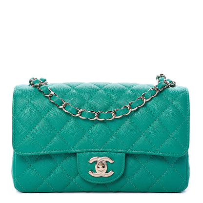 Chanel Caviar Quilted Mini Rectangular Flap Turquoise 1 of 10