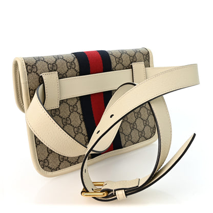 Gucci GG Supreme Monogram Web Small Ophidia Belt Bag 110 44 Beige Ebony White 2 of 9