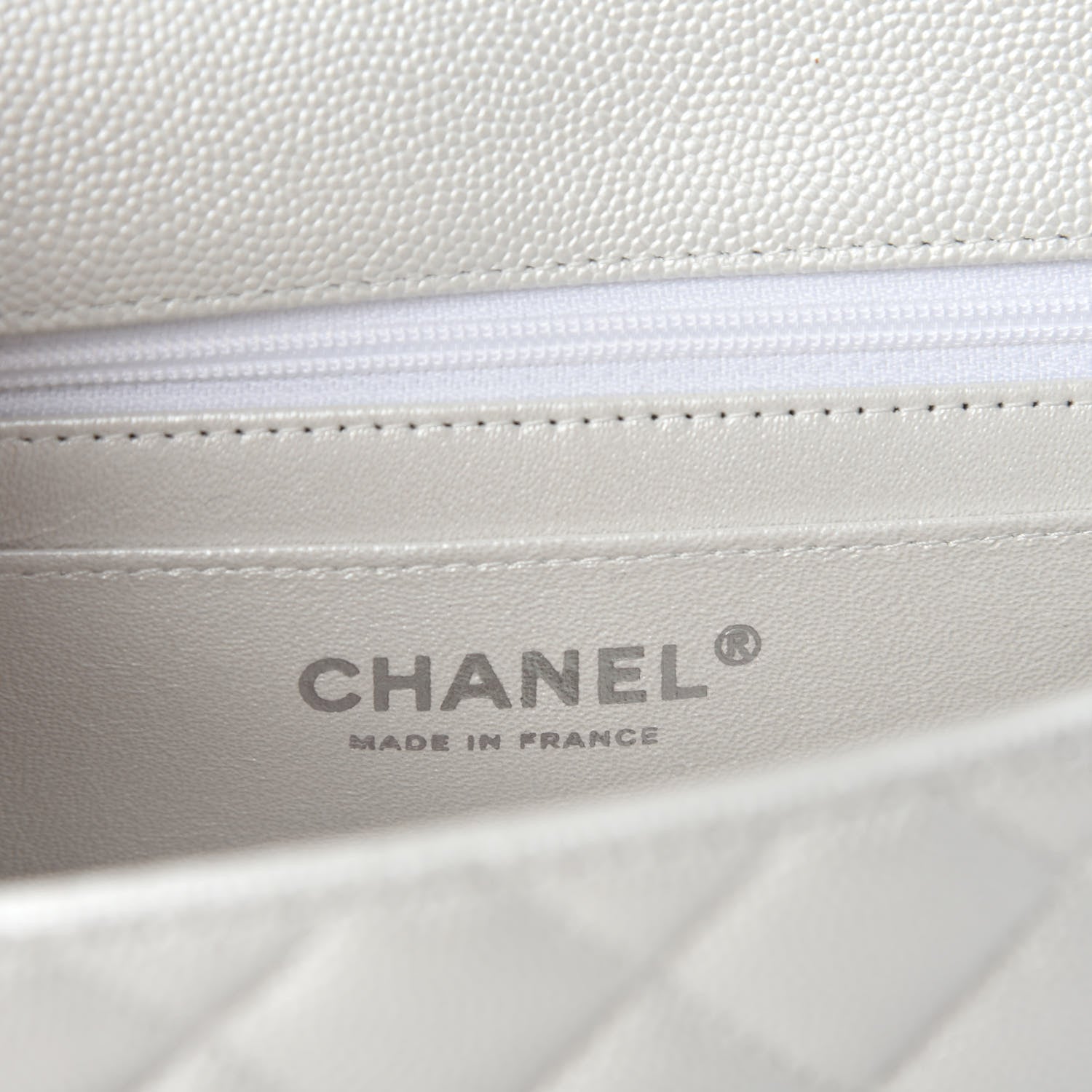Chanel Iridescent Caviar Quilted Mini Top Handle Rectangular Flap White 8 of 11