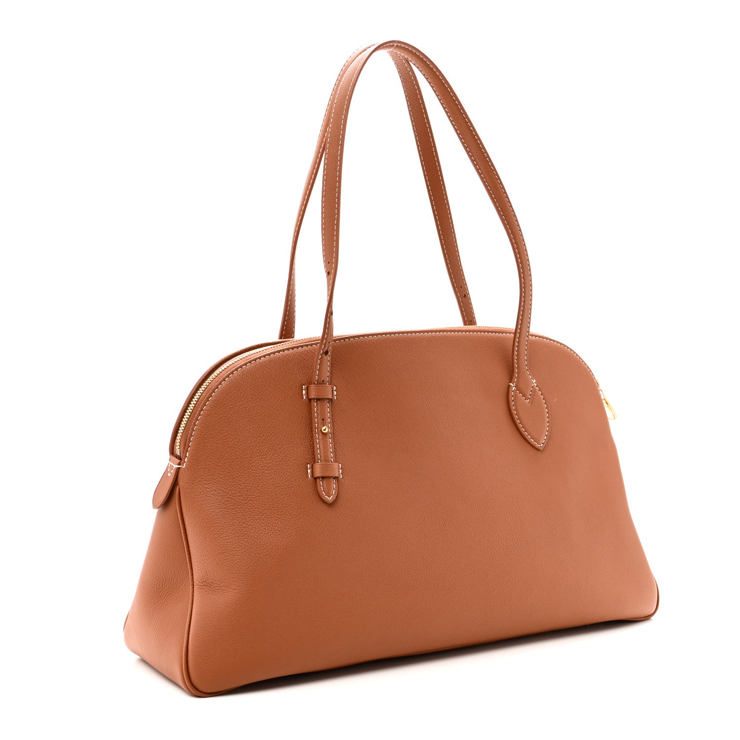 Louis Vuitton Grained Calfskin Low Key Duffle Tote Cognac 3 of 10