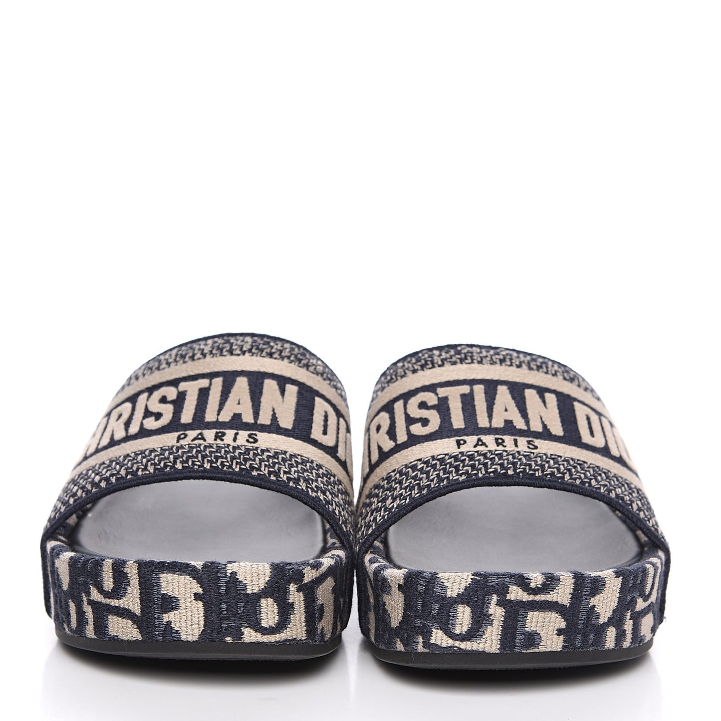 Oblique D-Way Platform Sandal 38 Deep Blue