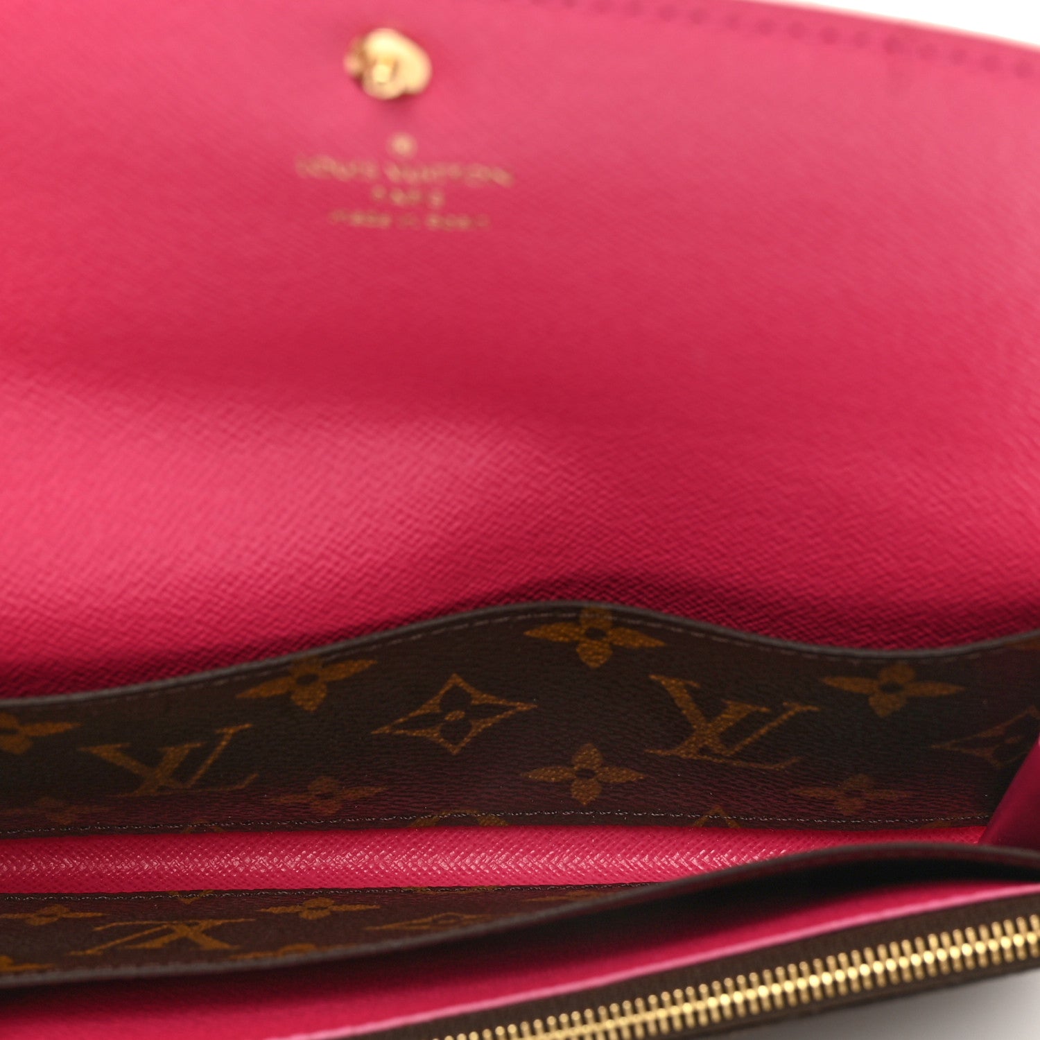 Louis Vuitton Monogram Bloom Flower Emilie Wallet Fuchsia 5 of 8