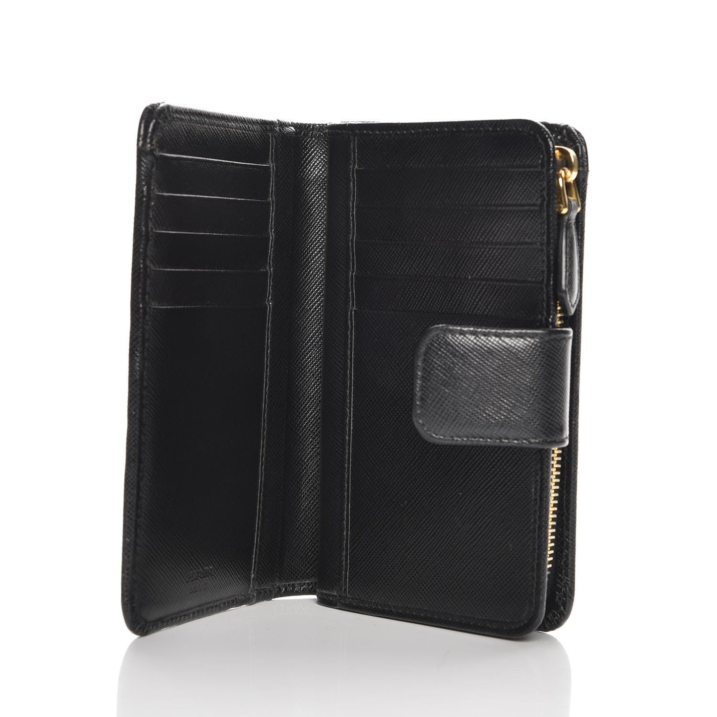 Saffiano Compact Wallet Nero Black