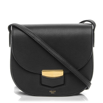 Celine Baby Grained Calfskin Small Trotteur Dark Taupe 1 of 10