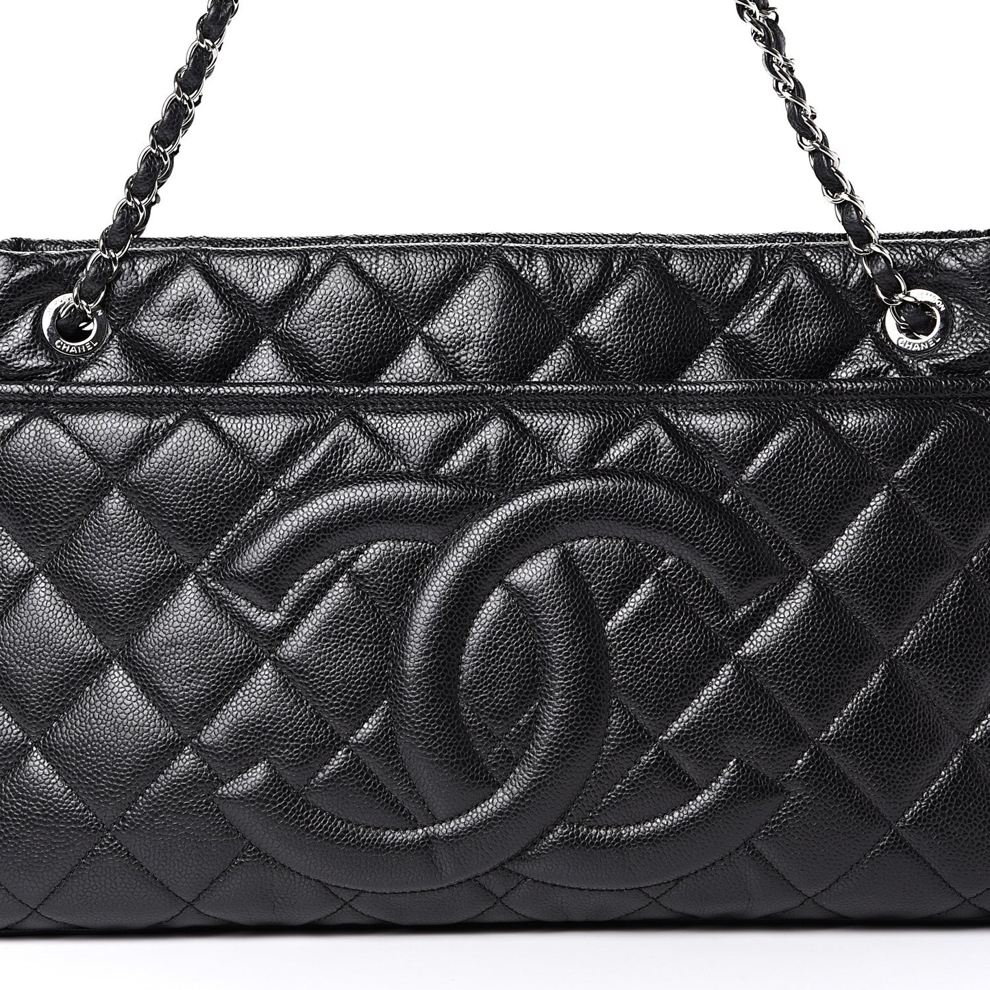Caviar Quilted Timeless CC Soft Tote Black