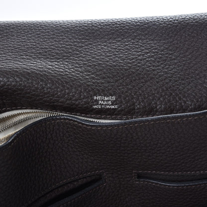Hermes Taurillon Clemence Alfred 35 Chocolate 7 of 8