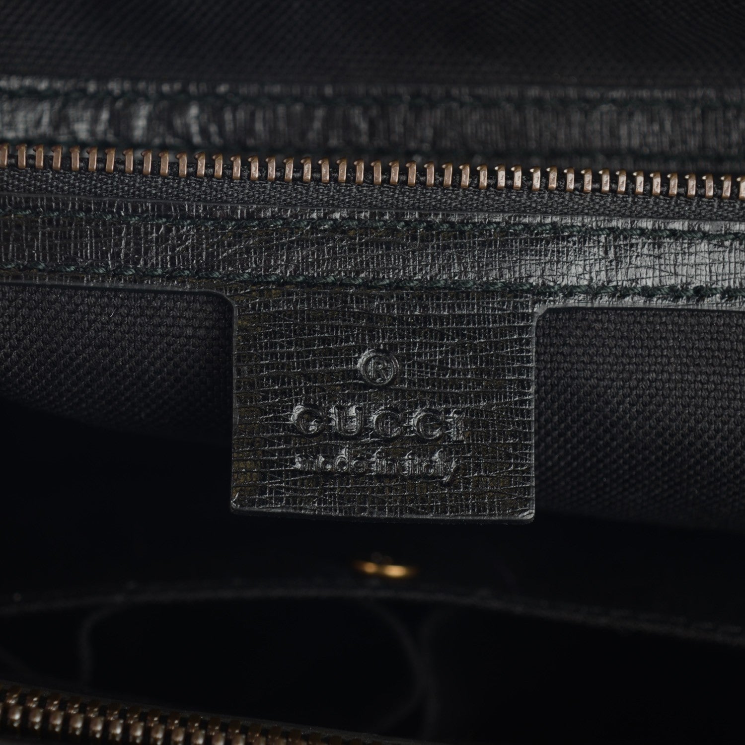 Gucci Textured Calfskin Large Bright Bit Tote Black 6 of 7