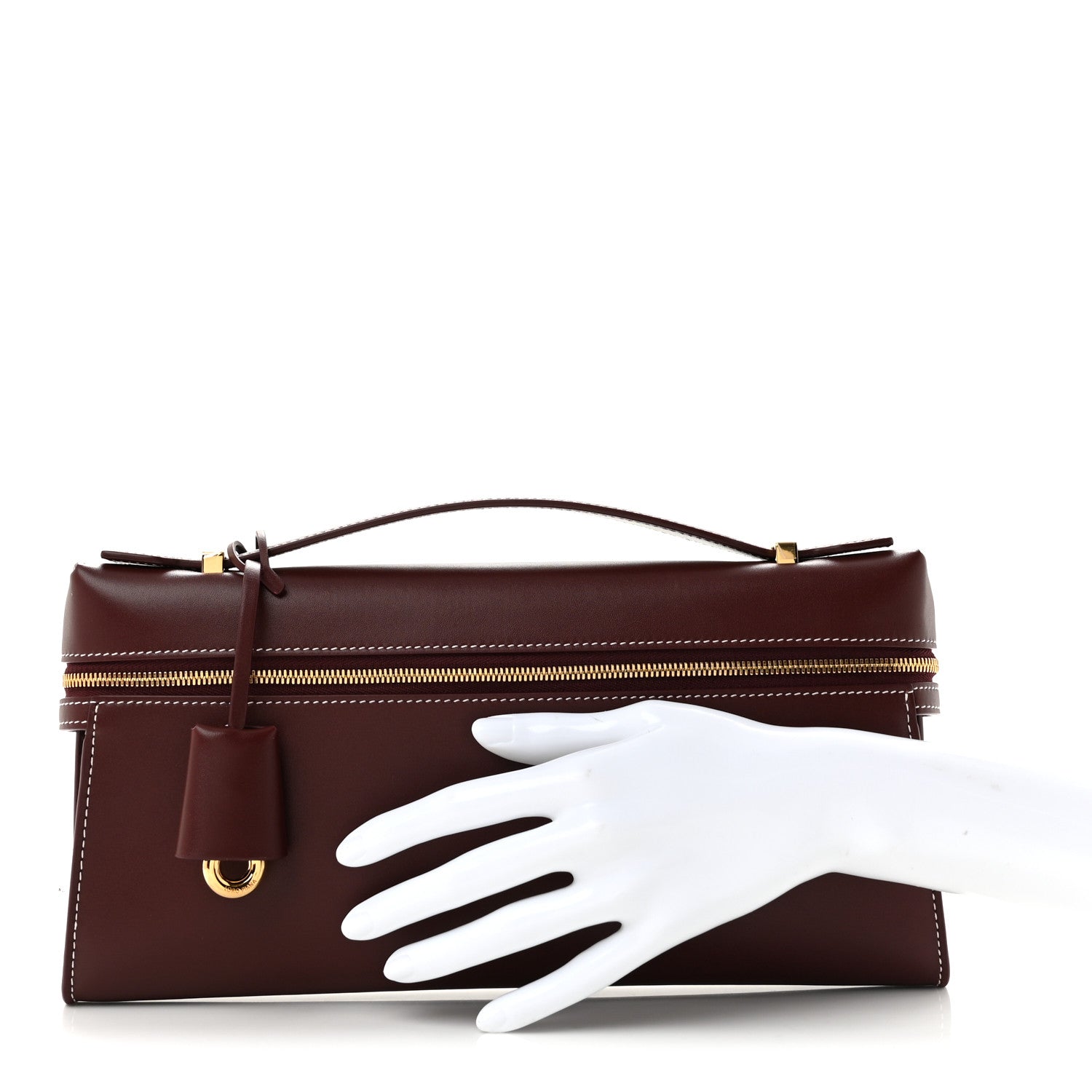 Loro Piana Smooth Calfskin Extra Clutch L29 Burnt Tan 2 of 10