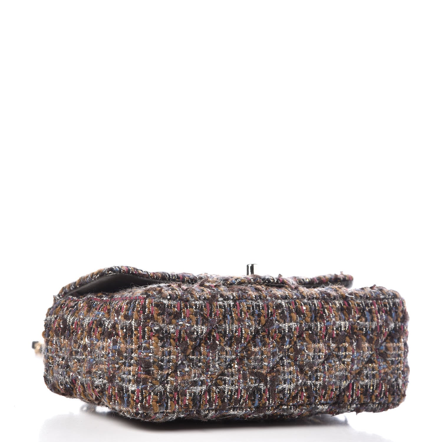 Chanel Tweed Quilted Mini Rectangular Flap Beige 4 of 9