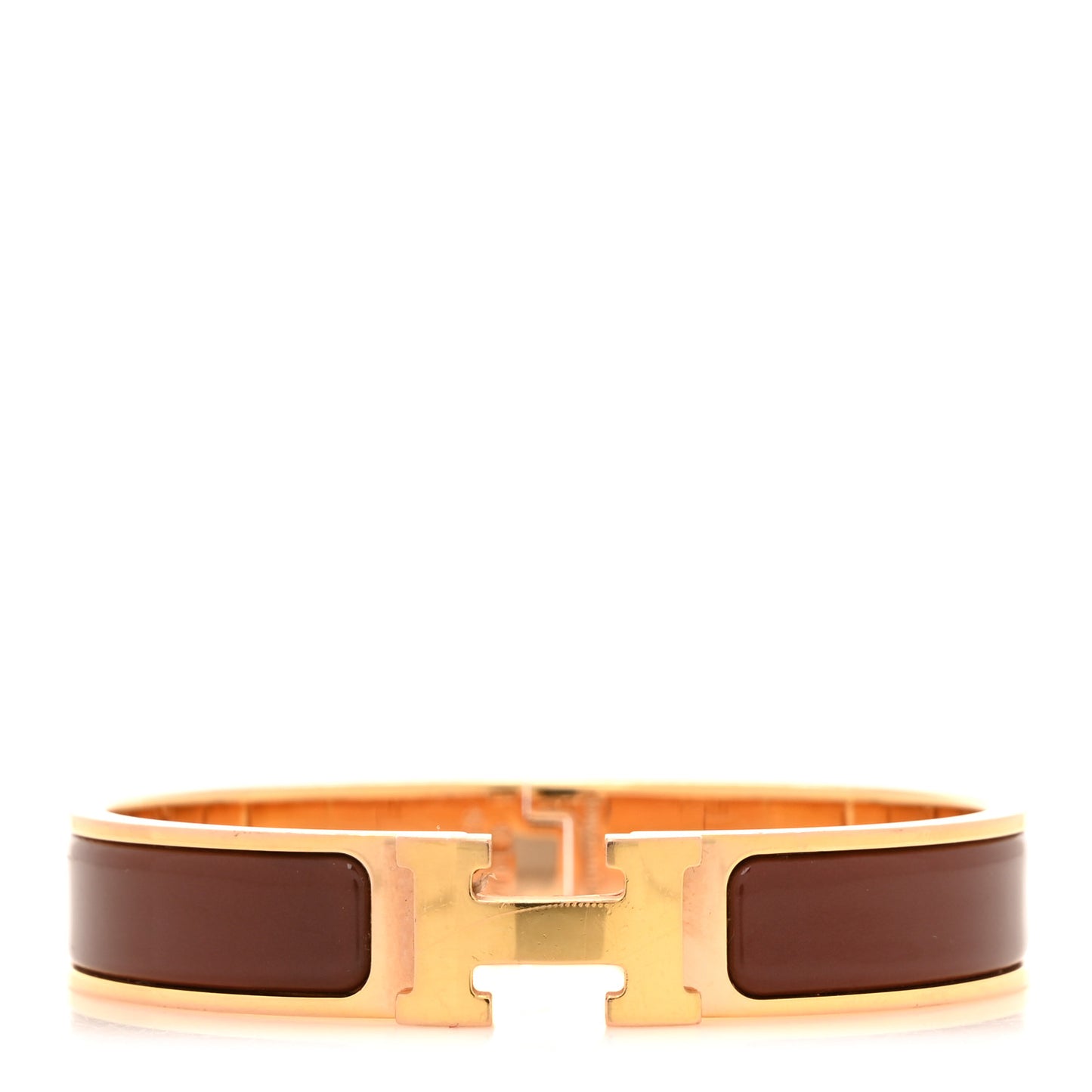 Enamel Narrow Clic Clac H Bracelet PM Rouge Baroque