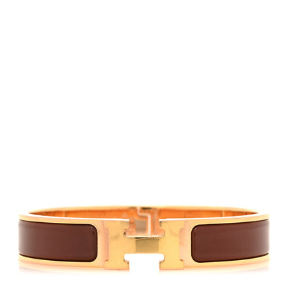 Hermes Enamel Narrow Clic Clac H Bracelet PM Rouge Baroque 1 of 5