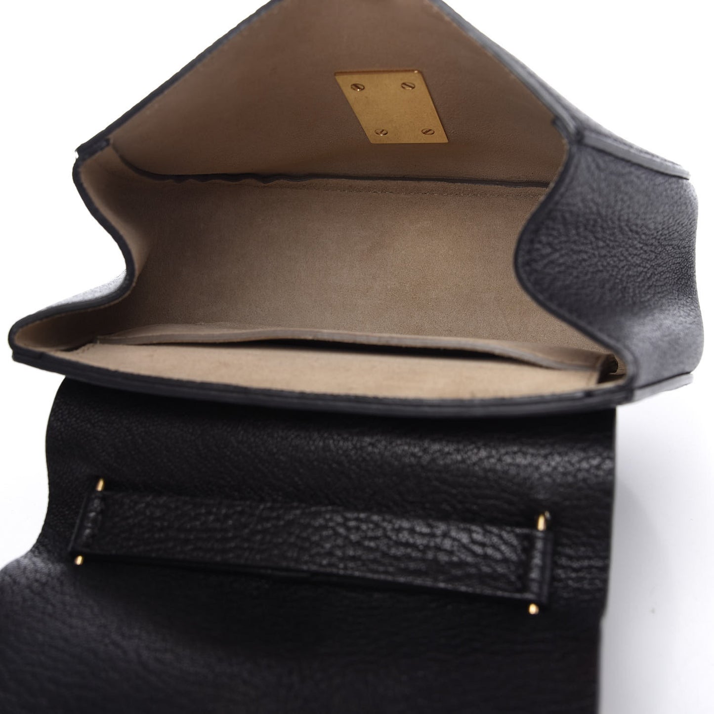 Grained Lambskin Mini Drew Shoulder Bag Black