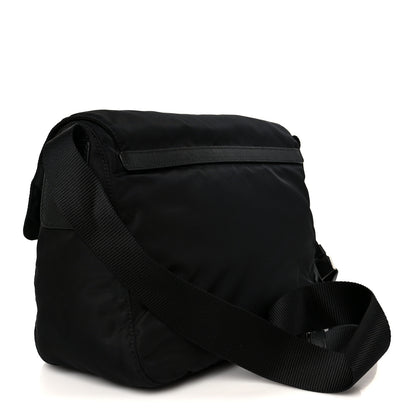 Prada Re-Nylon Vela Saffiano Pocket Double Buckle Messenger Shoulder Bag Black 3 of 10