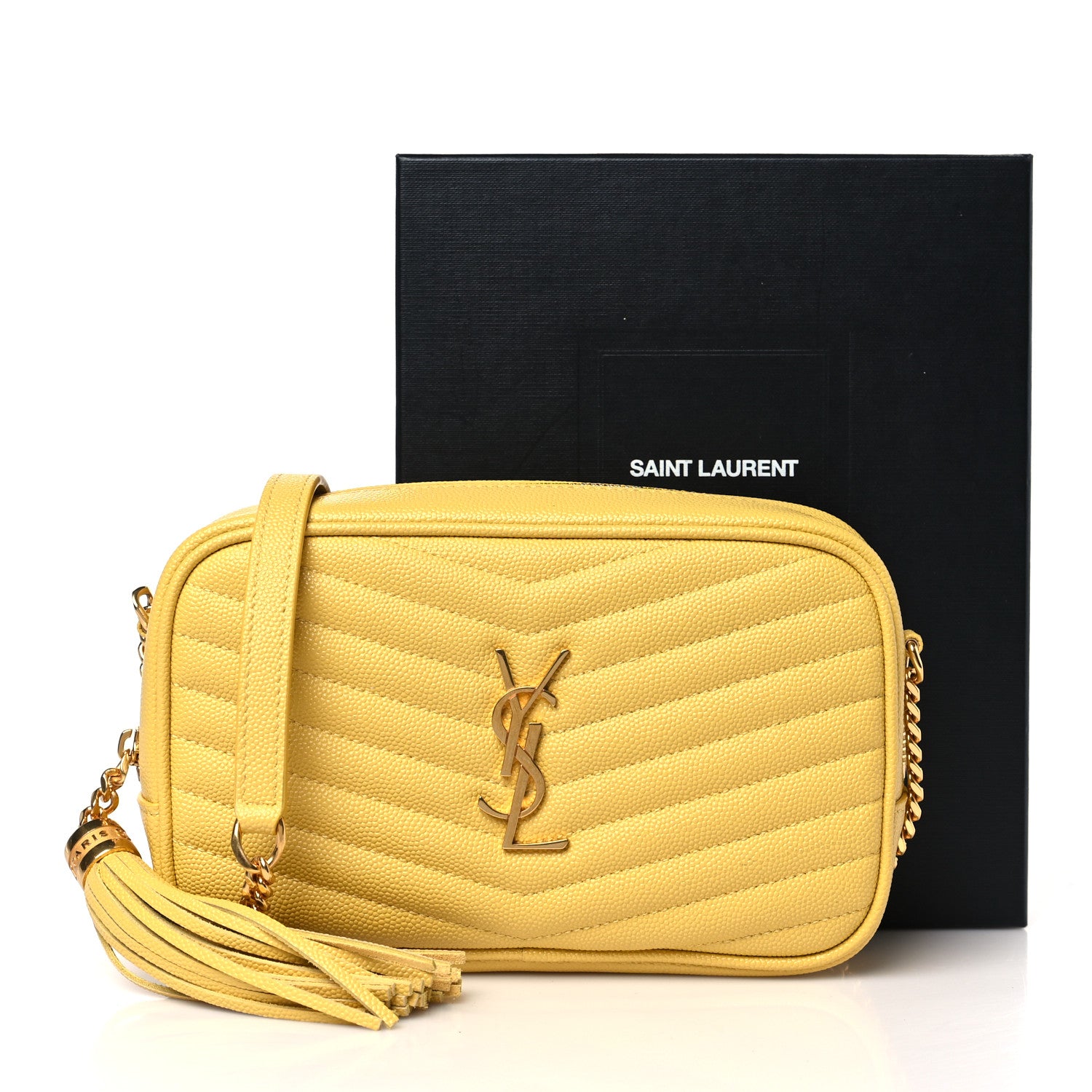 Saint Laurent Grain De Poudre Matelasse Monogram Mini Lou Camera Bag Sunflower 10 of 10