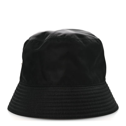 Prada Re-Nylon Metal Triangle Logo Womens Bucket Hat M Black 4 of 9