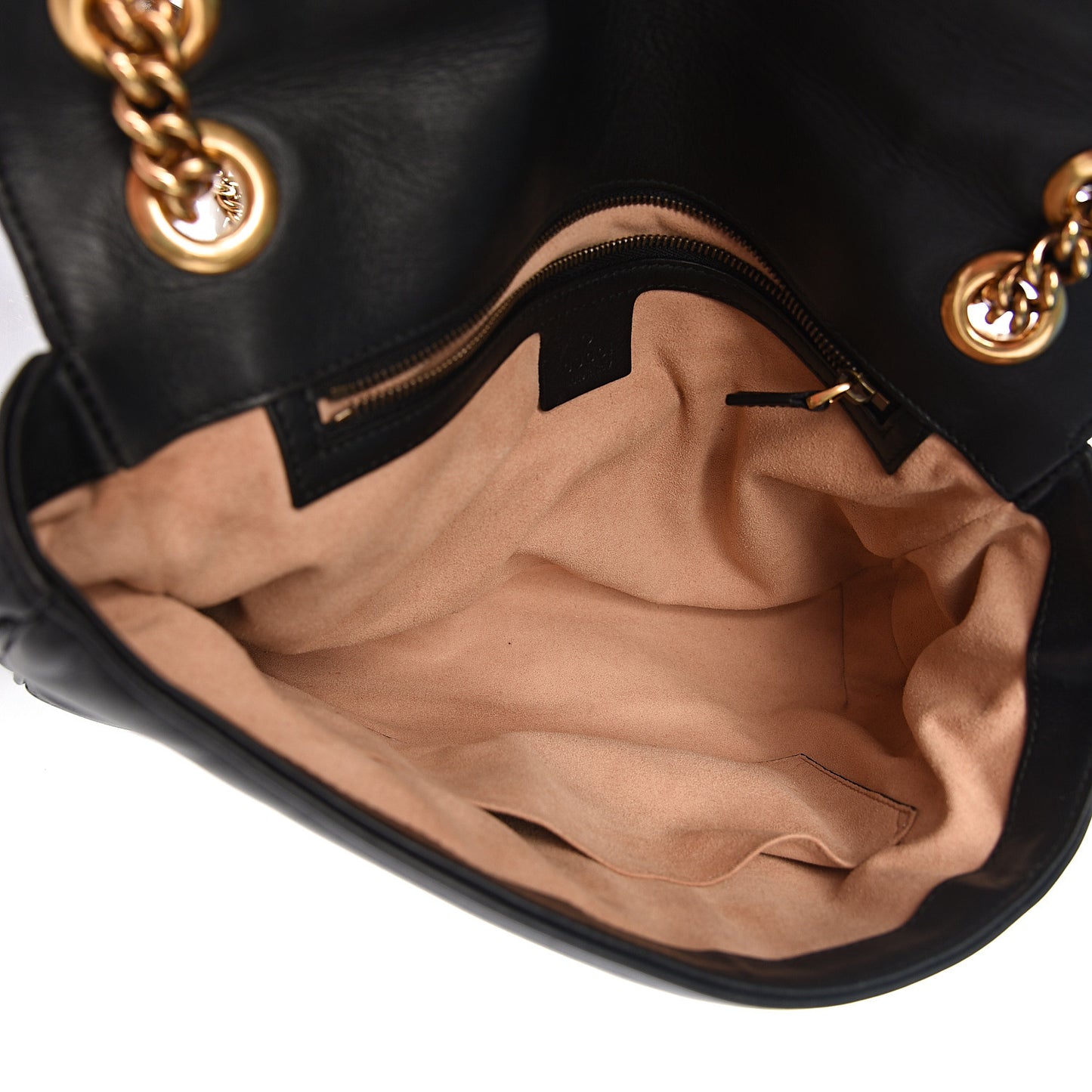 Calfskin Matelasse Medium GG Marmont Shoulder Bag Black
