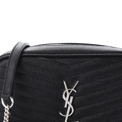 Saint Laurent Grain De Poudre Matelasse Monogram Mini Lou Camera Bag Black 10 of 10