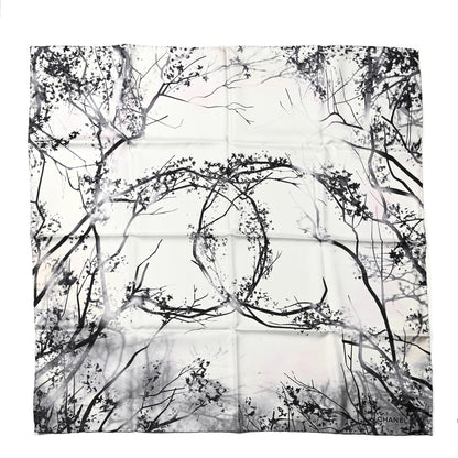 Chanel Silk CC Square Scarf Black 1 of 6