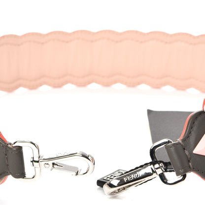 Fendi Vitello Dolce Nappa Hypnoteyes Bi-Color Scalloped Spike Studded Strap You Carbone Plaster White Multicolor 4 of 7