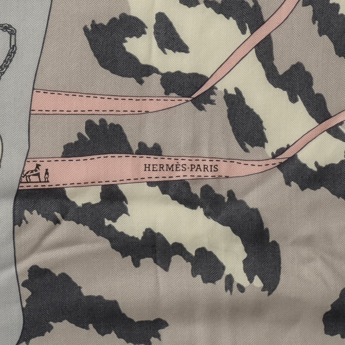 Cashmere Silk Monsieur Et Madame Shawl 140 Gris Acier Gris Perle Rose Pale