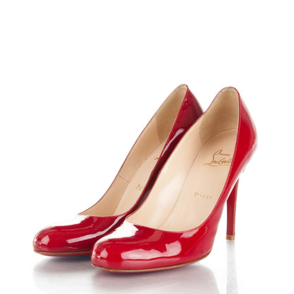 Christian Louboutin Patent Simple 100 Pumps 38.5 Red 3 of 8