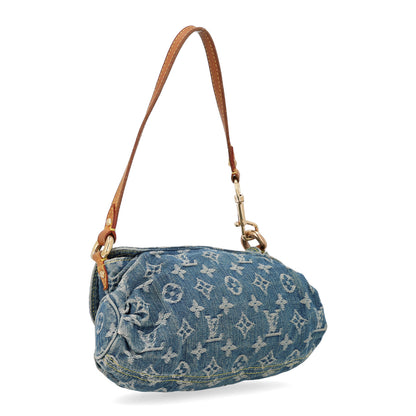 Louis Vuitton Monogram Denim Mini Pleaty Blue 3 of 9