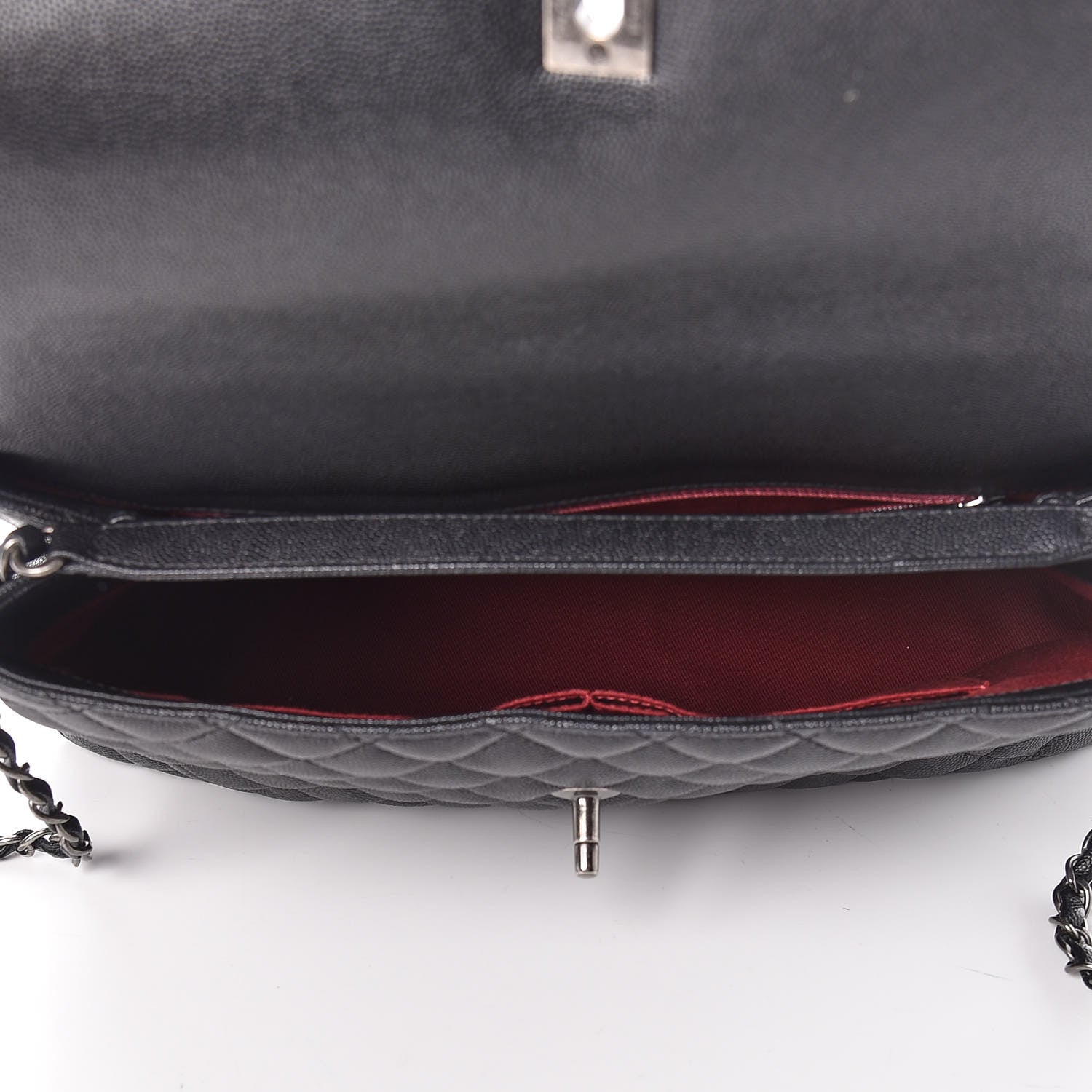 Chanel Caviar Quilted Medium Coco Handle Flap Black 5 of 10