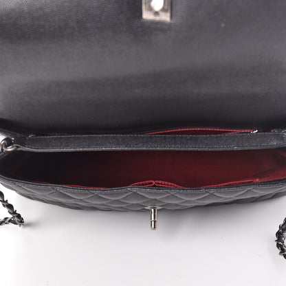 Chanel Caviar Quilted Medium Coco Handle Flap Black 5 of 10