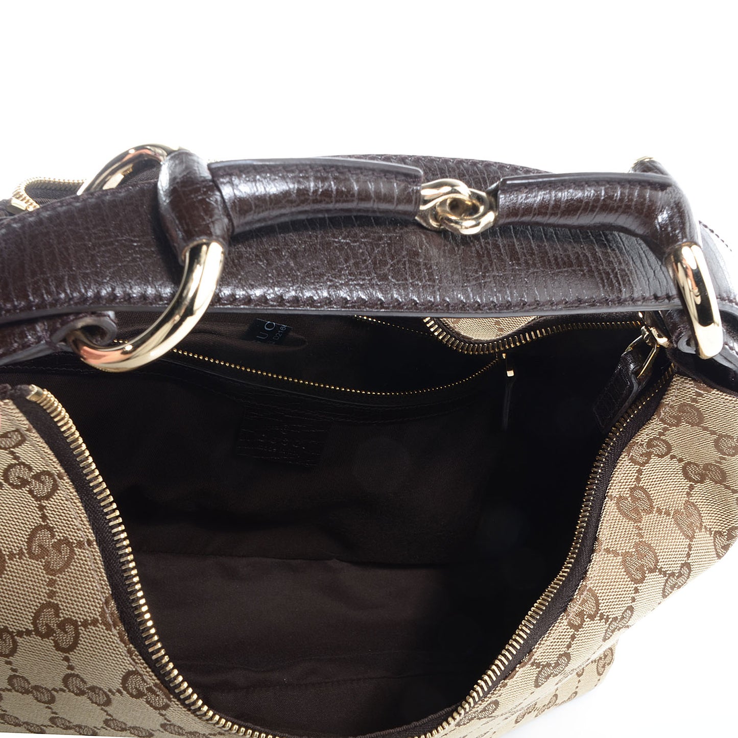 Monogram Medium Horsebit Chain Hobo Brown