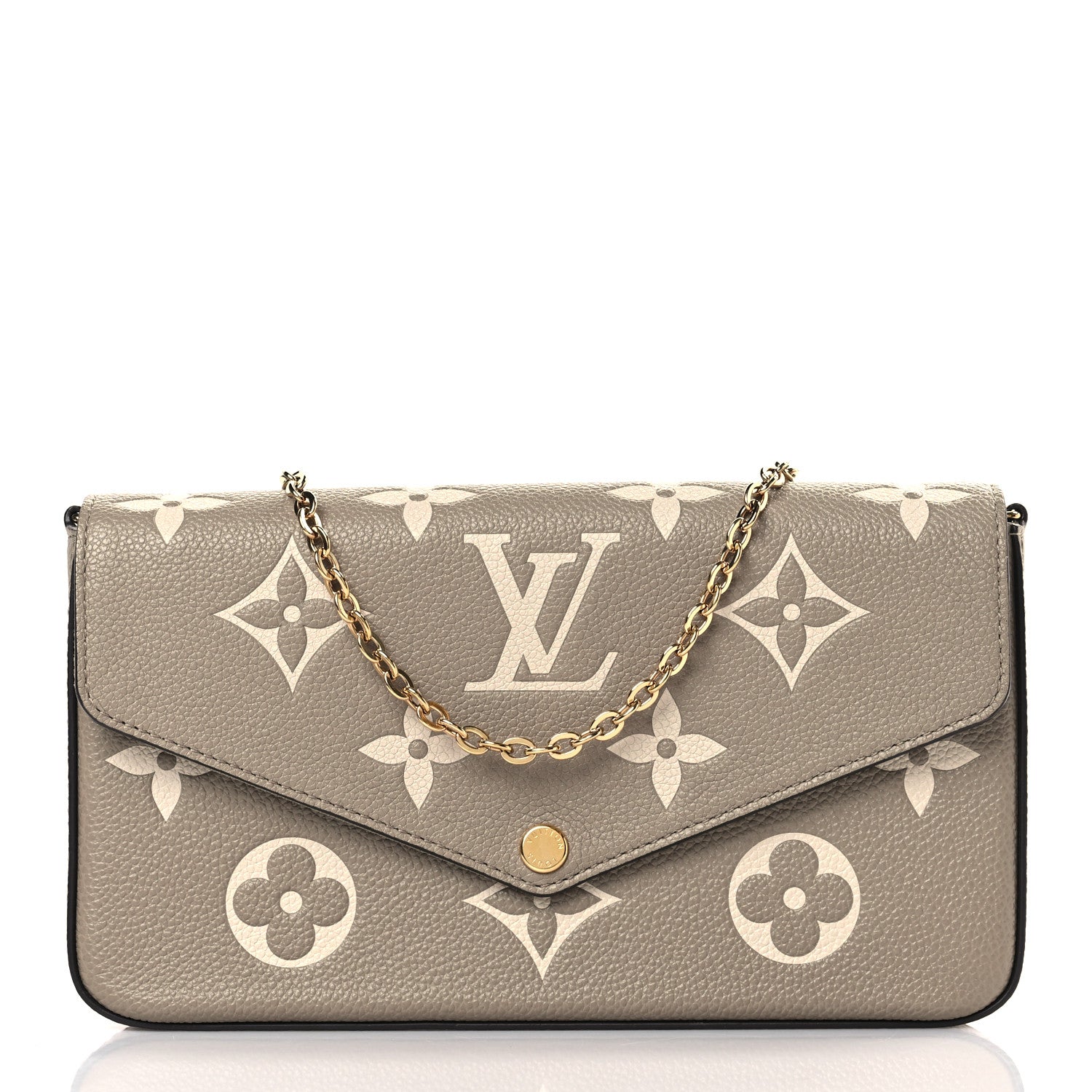 Louis Vuitton Empreinte Monogram Giant Felicie Pochette Tourterelle Creme 3 of 9