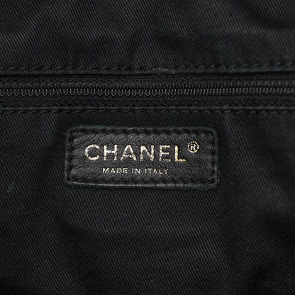 Chanel Lambskin Quilted Cloudy Bundle North South Tote Black 6 of 10