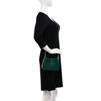 Gucci Boarded Dyana Lux Calfskin Mini Jackie 1961 Hobo Emerald 2 of 9