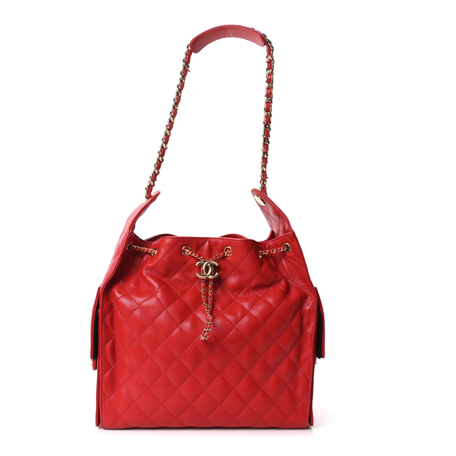 Chanel Caviar Quilted Medium Chanel 25 Handbag Red 1 of 11