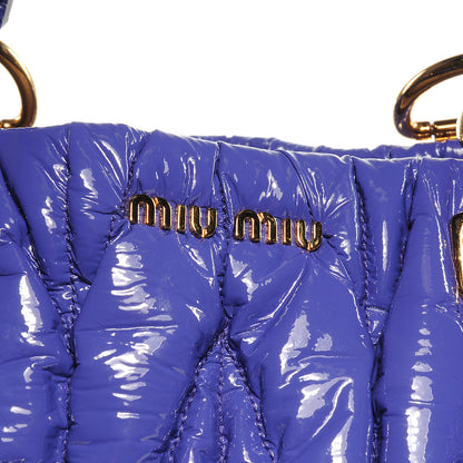 Miu Miu Vinyl Matelasse Tote Iris 5 of 9