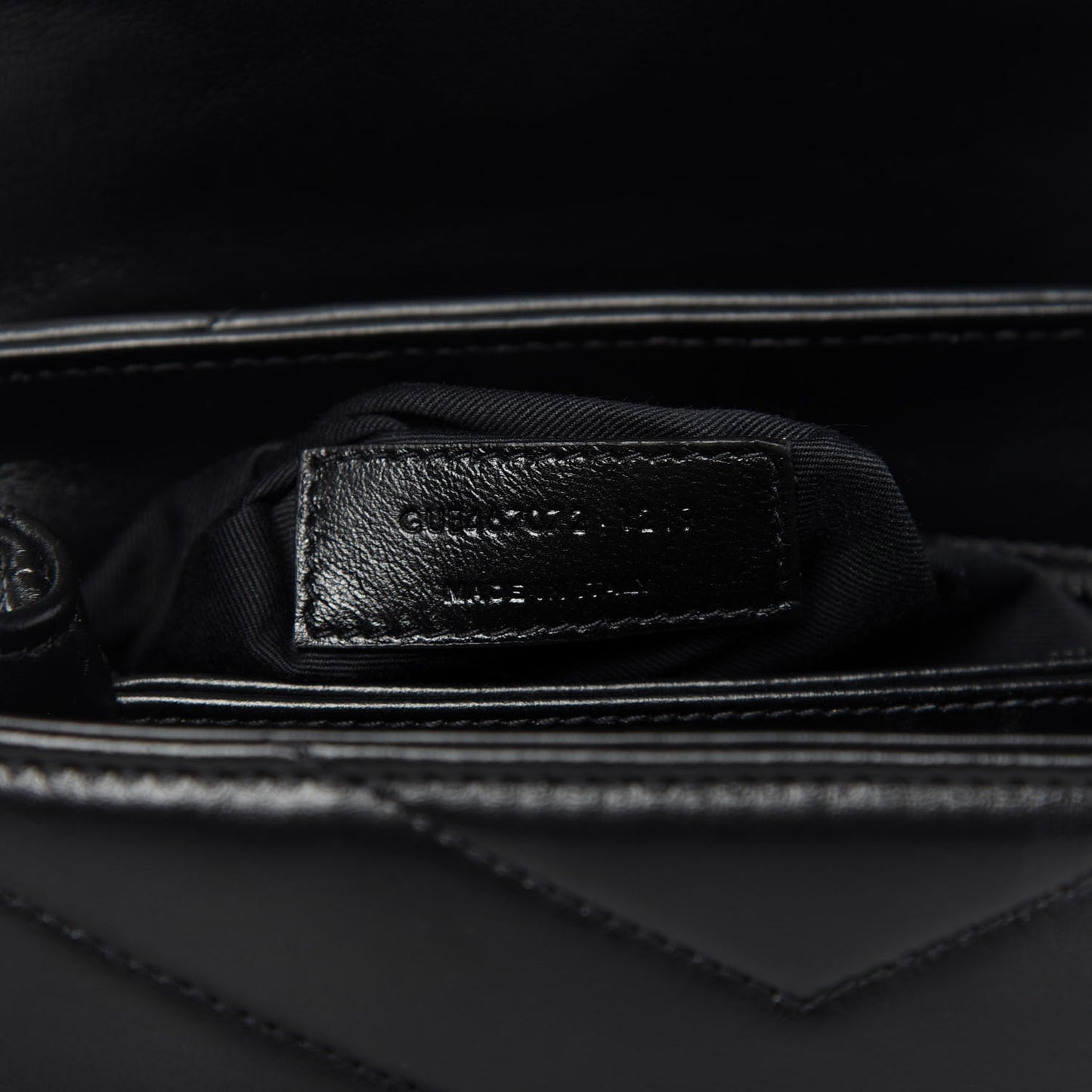 Calfskin Y Quilted Monogram Toy Loulou Crossbody Bag Black