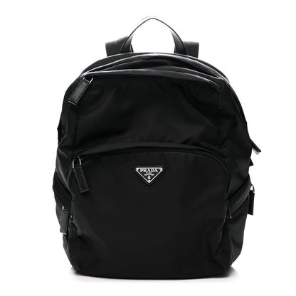 Prada Re-Nylon Saffiano Zip Backpack Black 1 of 9