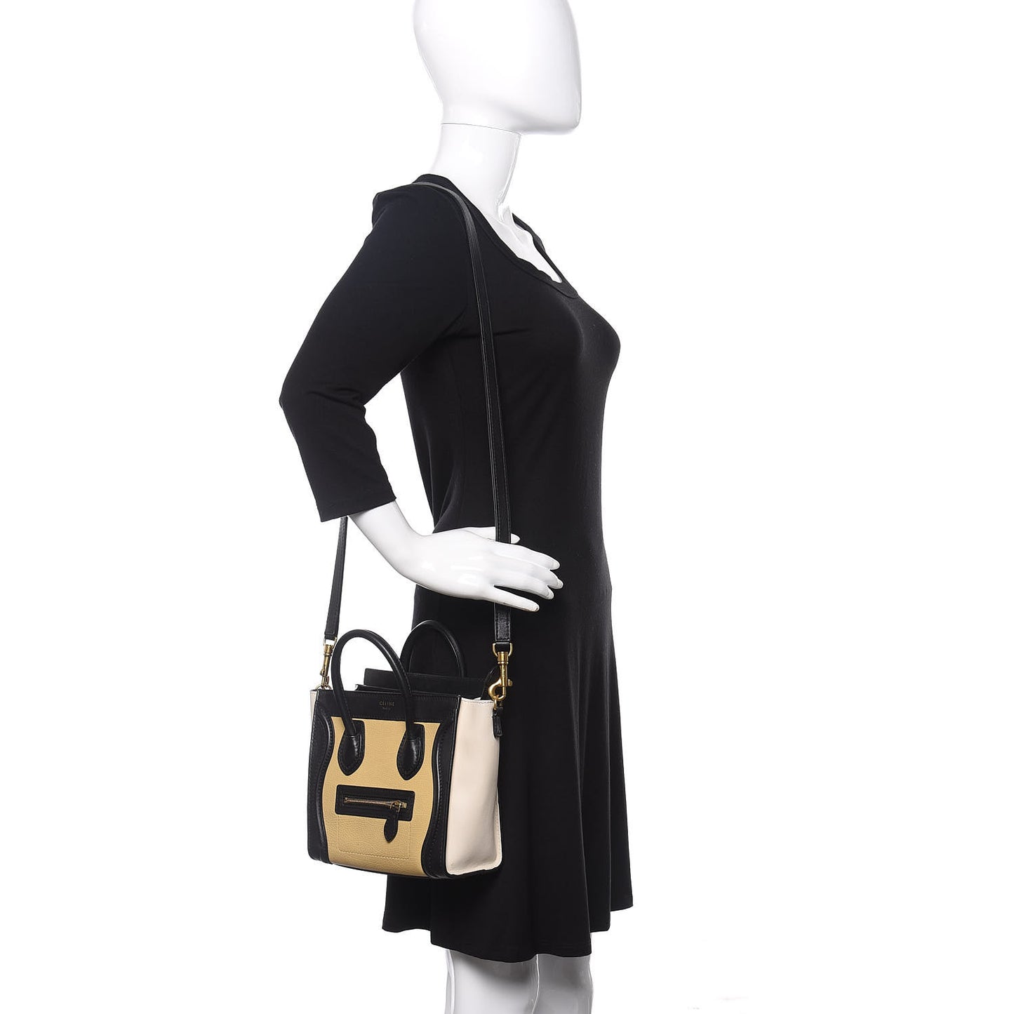 Calfskin Nano Tri-Color Luggage Lemon